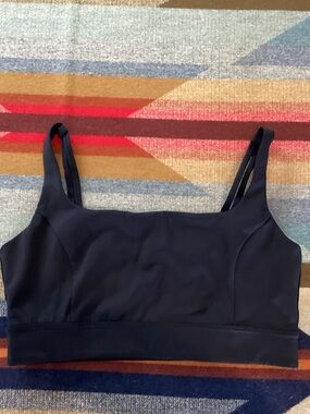 Black Double-Strap Support Sports Bra